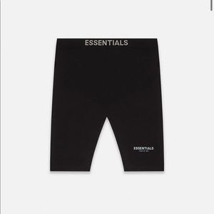 FEAR OF GOD Essentials Black Biker Shorts